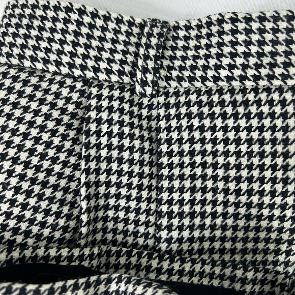 Womens Talbots Vintage Wool Black/White Houndstooth Lined Pants Cuffed Size 12 - Picture 13 of 13